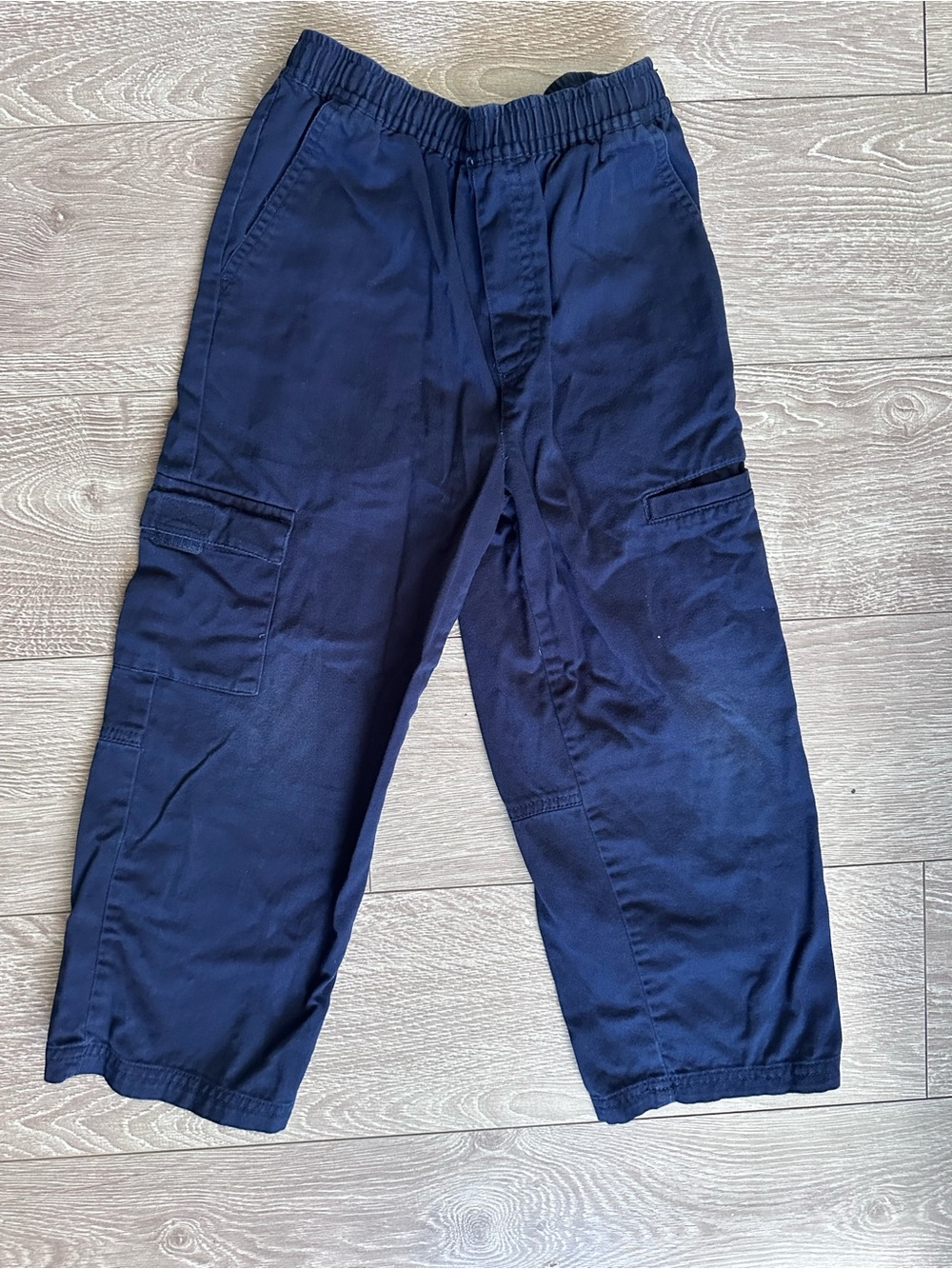 Y2K kids greendog Navy Blue Elastic Waist Cargo Pants
